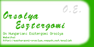 orsolya esztergomi business card
